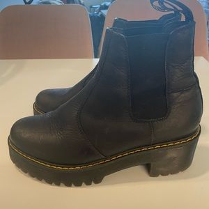 Black Platform Chelsea Doc Martens - size 10 Vegan Leather